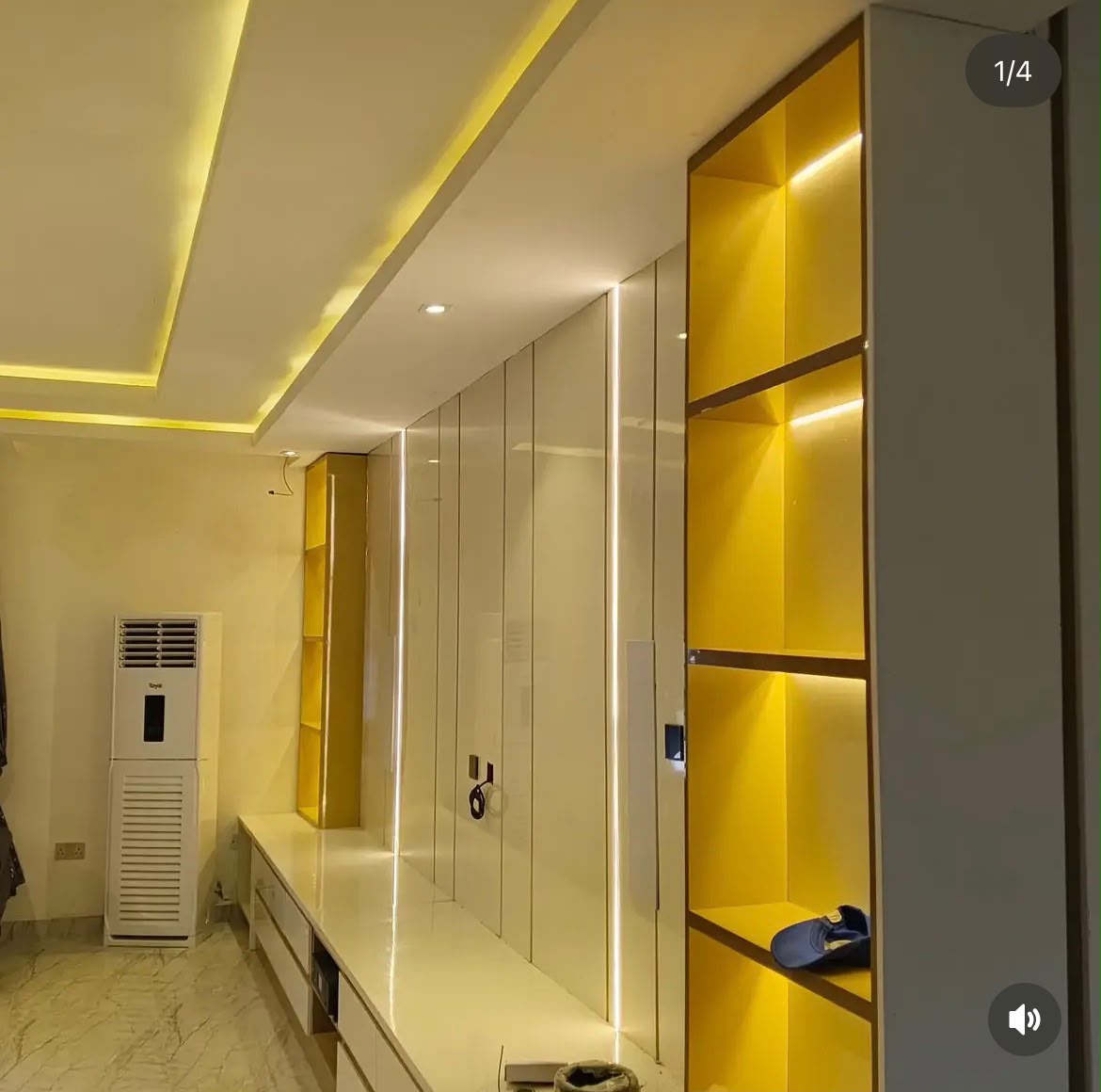 Cove & Shelf Lighting — Concealed LED cove and shelf lighting on a Mastech automation job.